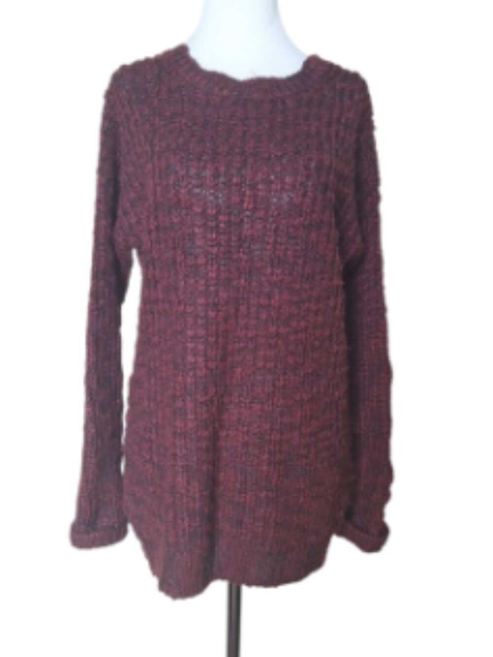 STREETWEAR SOCIETY SWS KNITWEAR MAROON AND BLACK SWEATER SZ SMALL